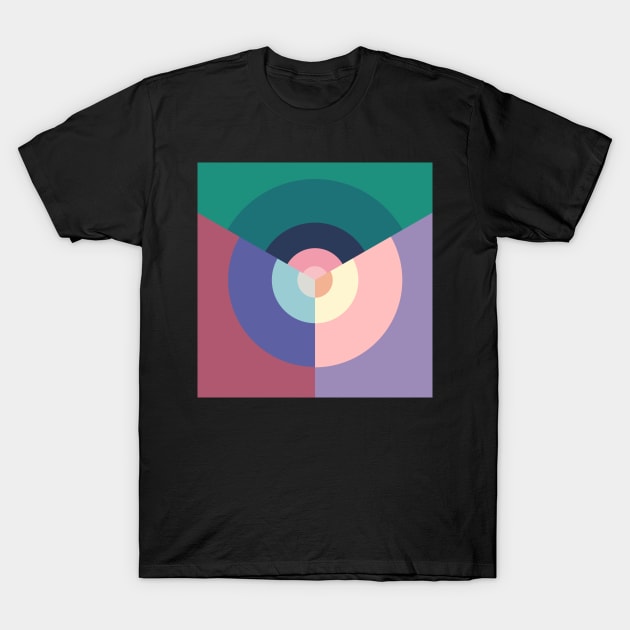 Various Color Schemes Circle Pattern T-Shirt by Peaceful Space AS